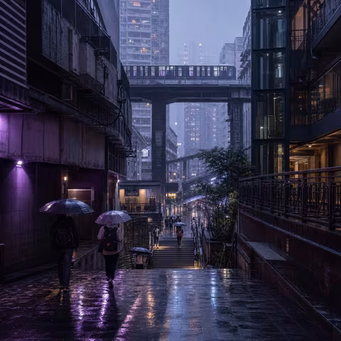 山城雨夜