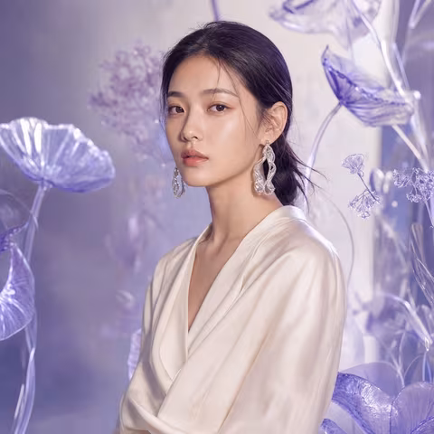 珍珠光人像